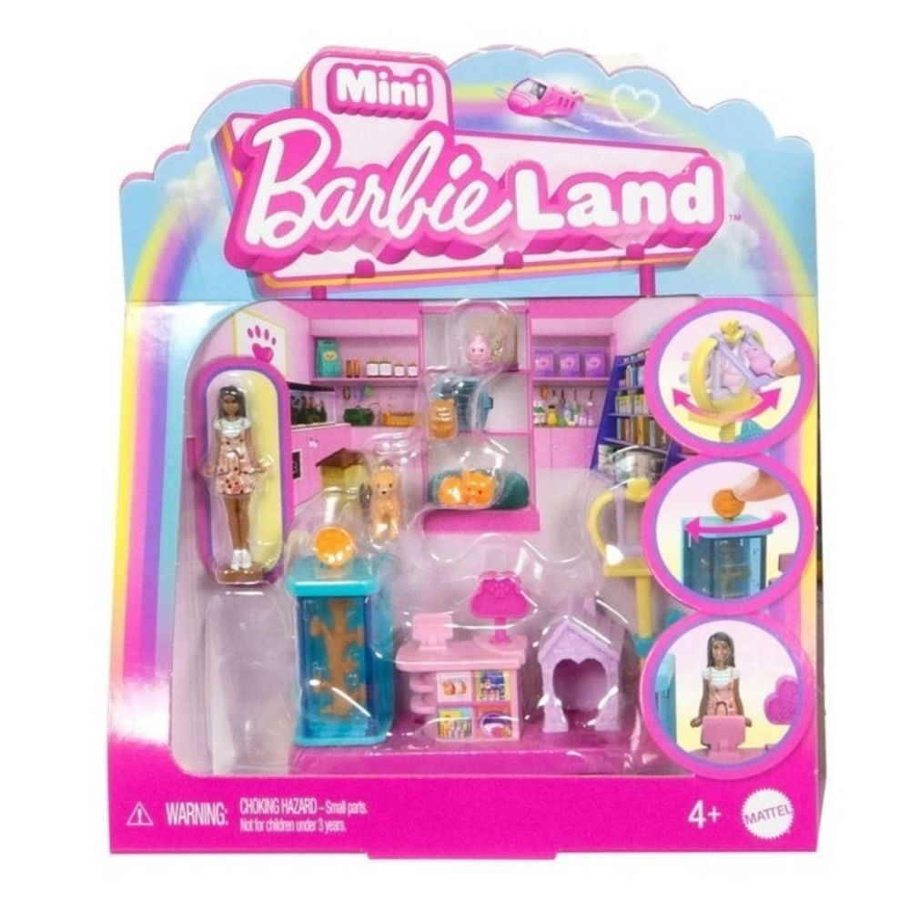 Barbie Mini BarbieLand‎ Collectible Pet Boutique Playset With 1.5-Inch Doll, Pet